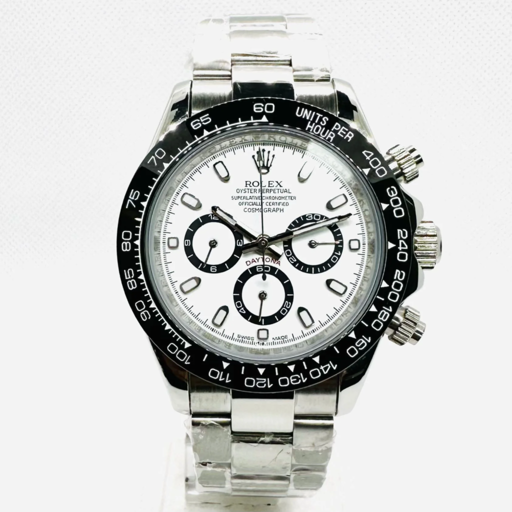 Rolex Daytona Chronographe – Blanc & Bracelet Acier