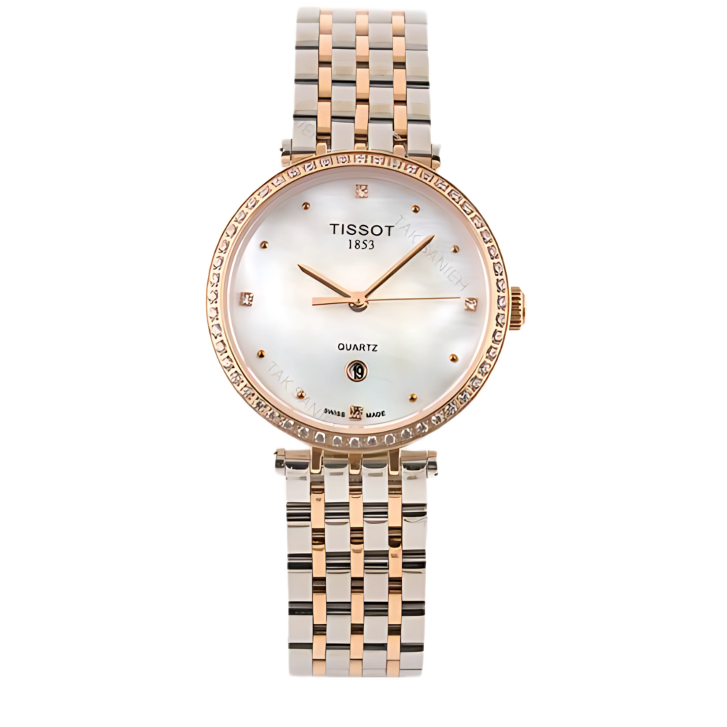 Tissot Bellissima 30 mm – Bicolore Nacré & Index Brillants