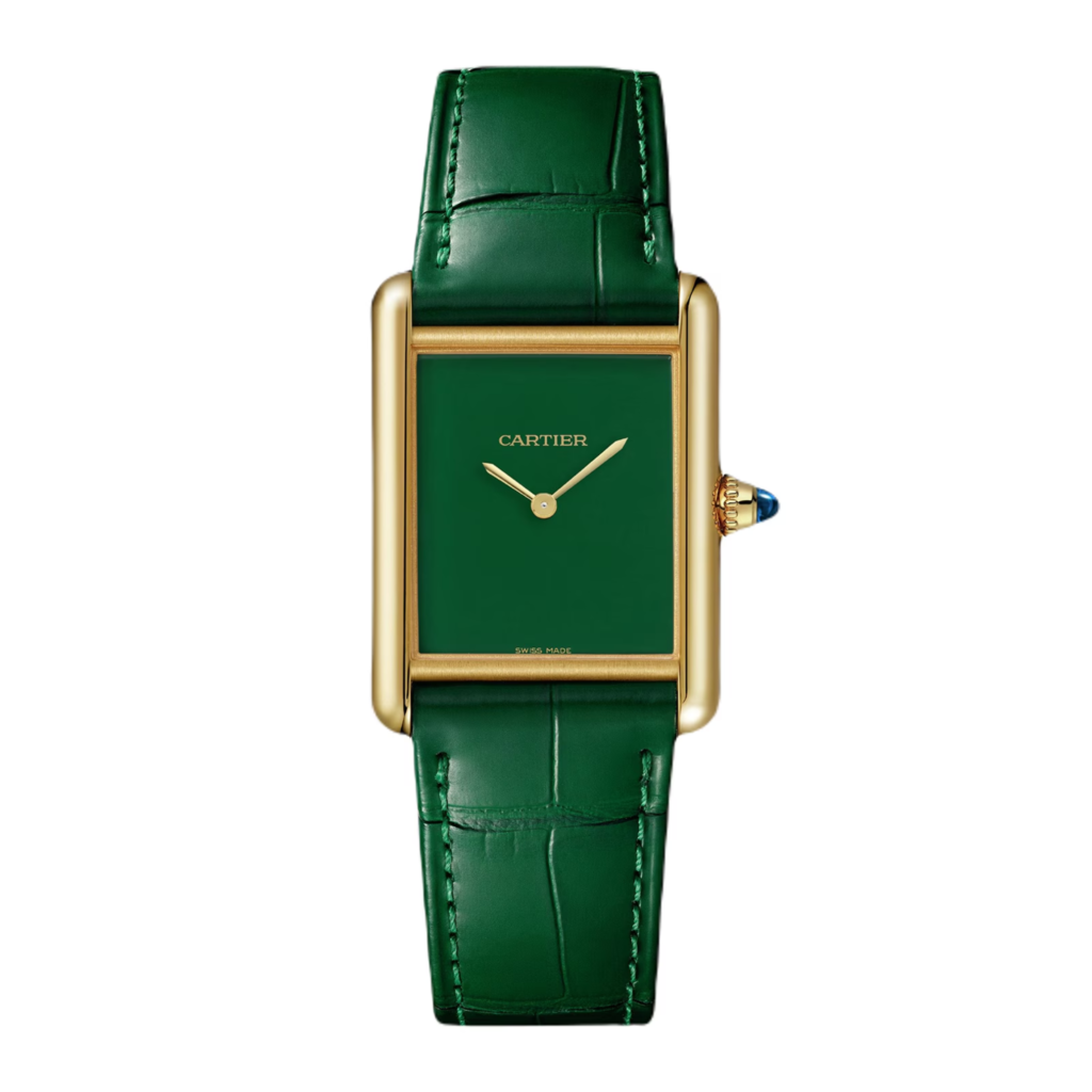 Cartier Tank Louis – Vert & Cuir Assorti