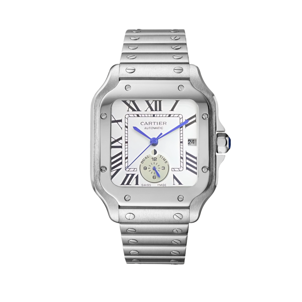 Cartier Santos 40mm– Cadran Blanc & Bracelet Acier