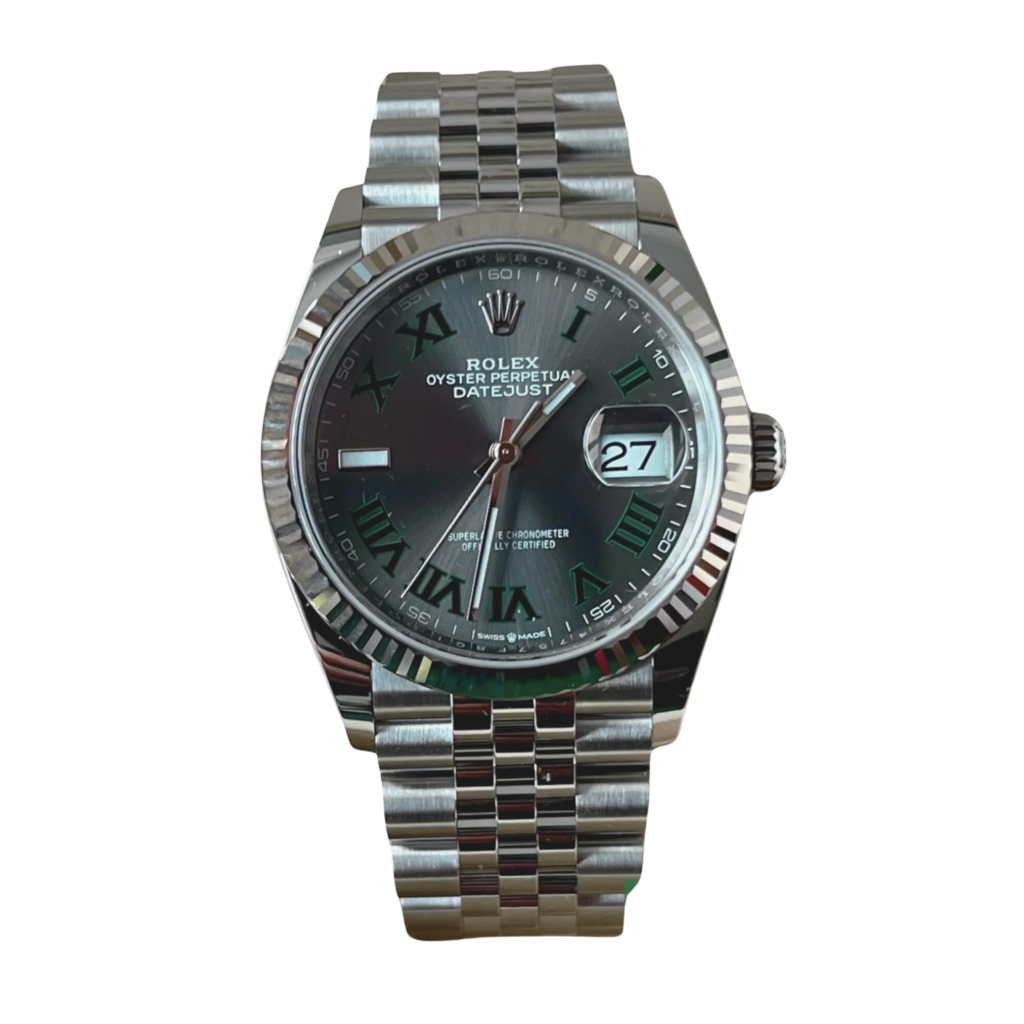 Rolex Oyster Perpetual Datejust – Gris Vert & Bracelet Jubilé