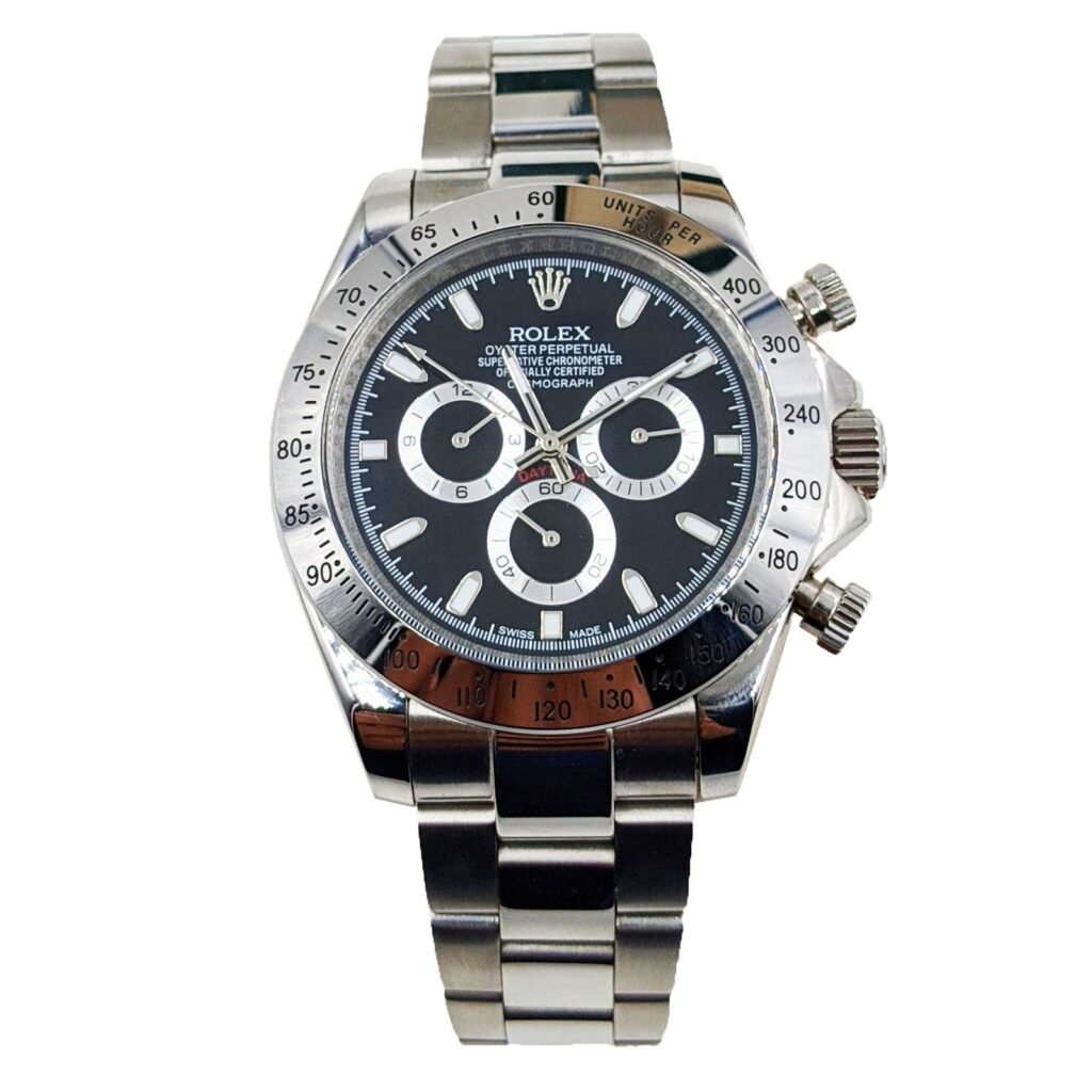 Rolex Daytona – Cadran Noir & Chronographe Acier